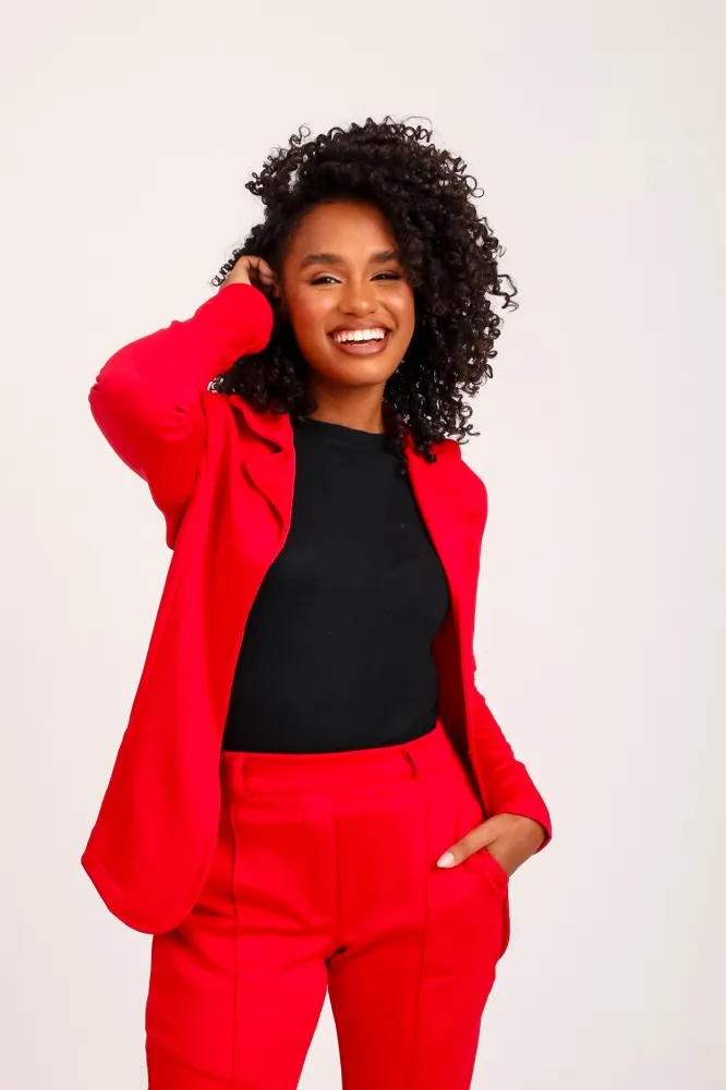 Blazer de luxo Lady Griffe Vermelho - Imagem 3